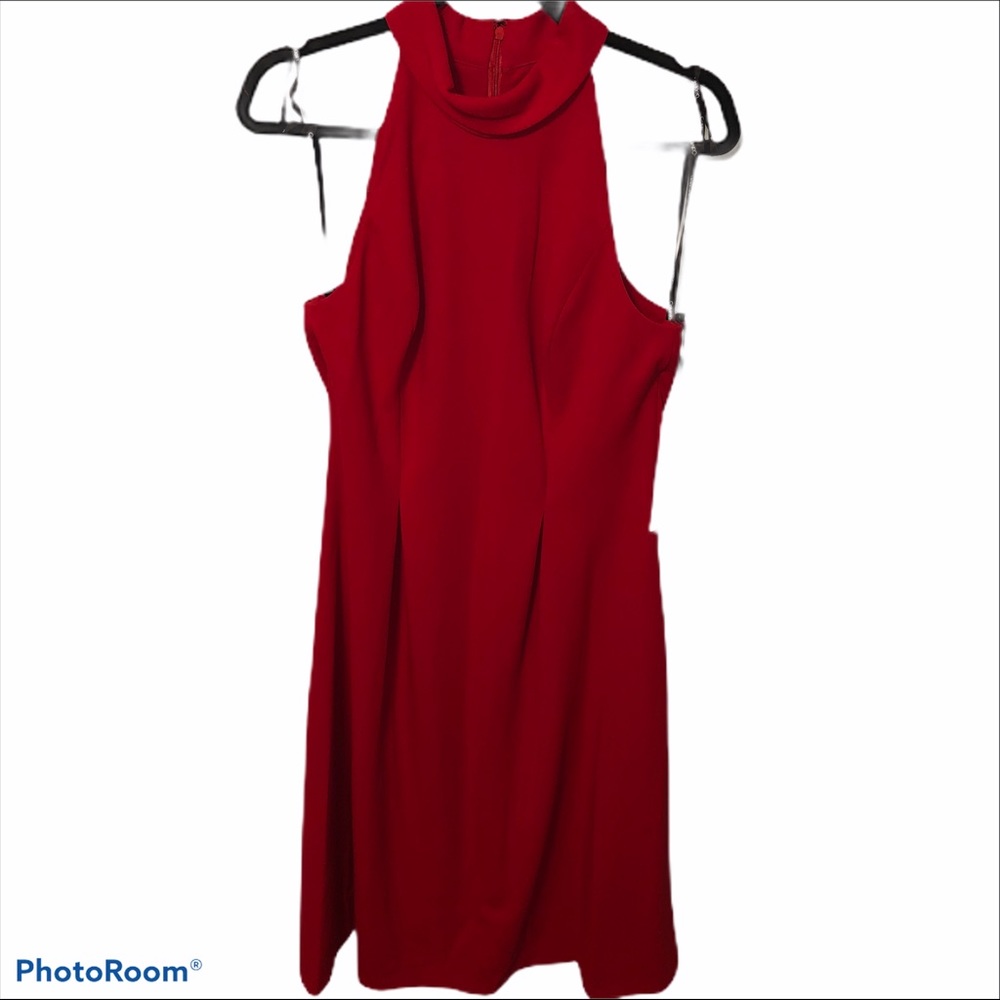 Calvin Klein Halter Fit & Flare Red Dress, NEW! - Picture 7 of 8